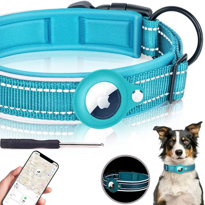 New for Apple Airtag Pet Dog Collar Anti-Lost Reflective Protective Tracker Waterproof for Pet Dog Cat Dog Positioning Collar