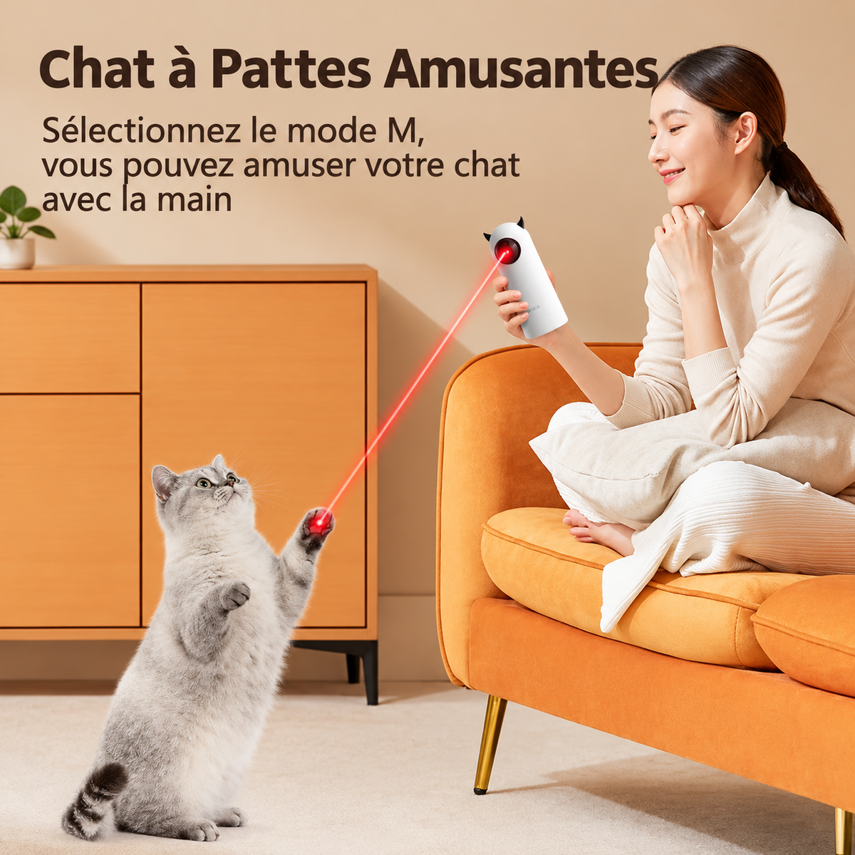 Jouet automatique pour chat – Laser LED interactif intelligent